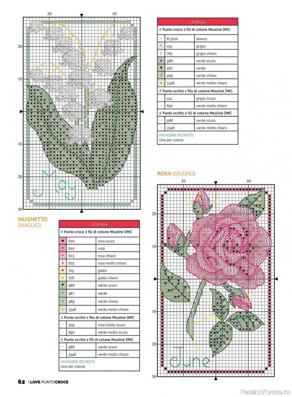 Коллекция вышивки крестиком в журнале «I Love Punto Croce №16 2022»