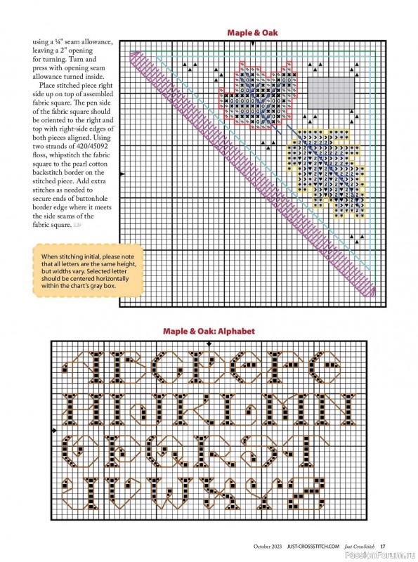 Коллекция вышивки в журнале «Just CrossStitch - October 2023»