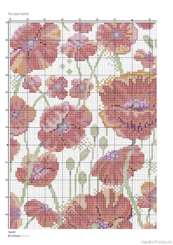 Коллекция вышивки в журнале «Ultimate CrossStitch Flowers - 2025»