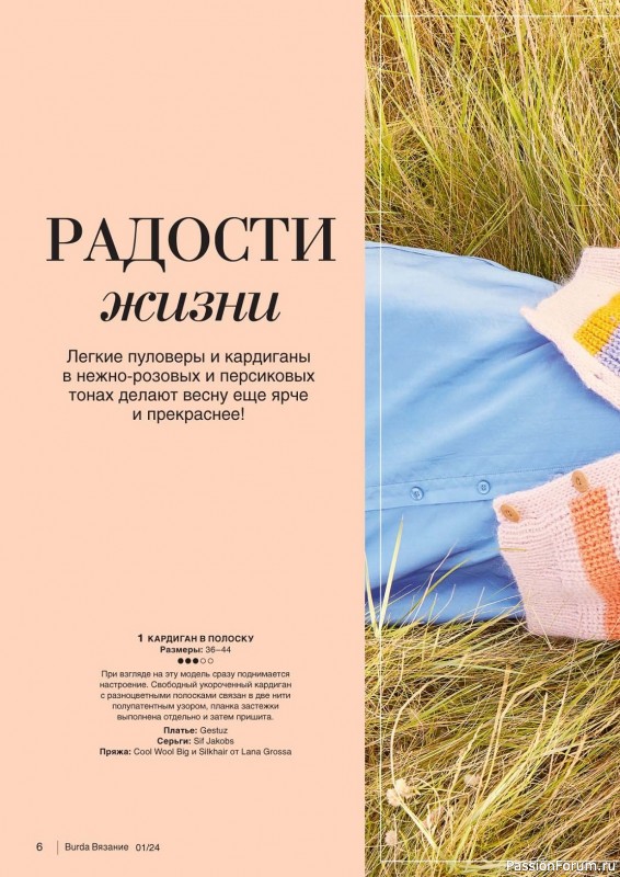Вязаные модели в журнале «B-Вязание №1 2024»
