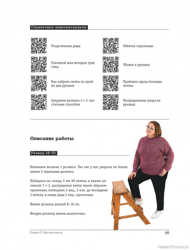 Вязаные проекты в книге «Красивая одежда Plus Size на спицах».