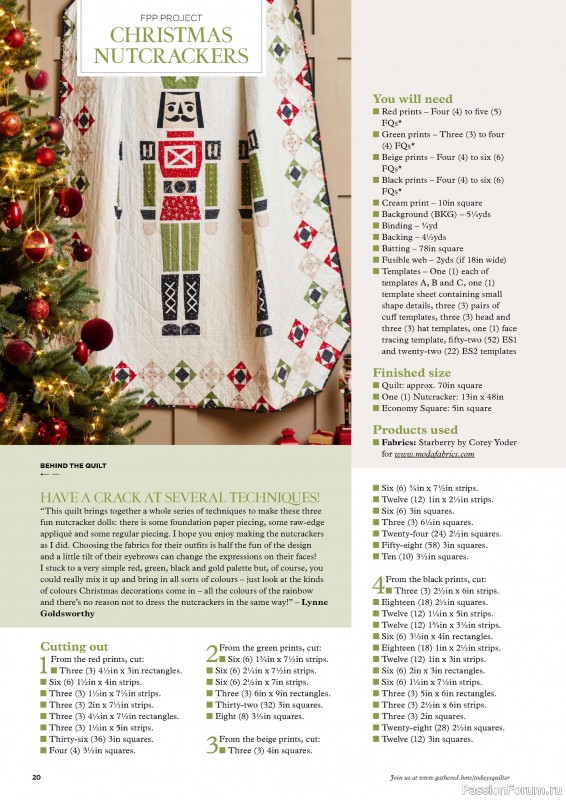 Коллекция проектов для рукодельниц в журнале «Today's Quilter №119 2024»