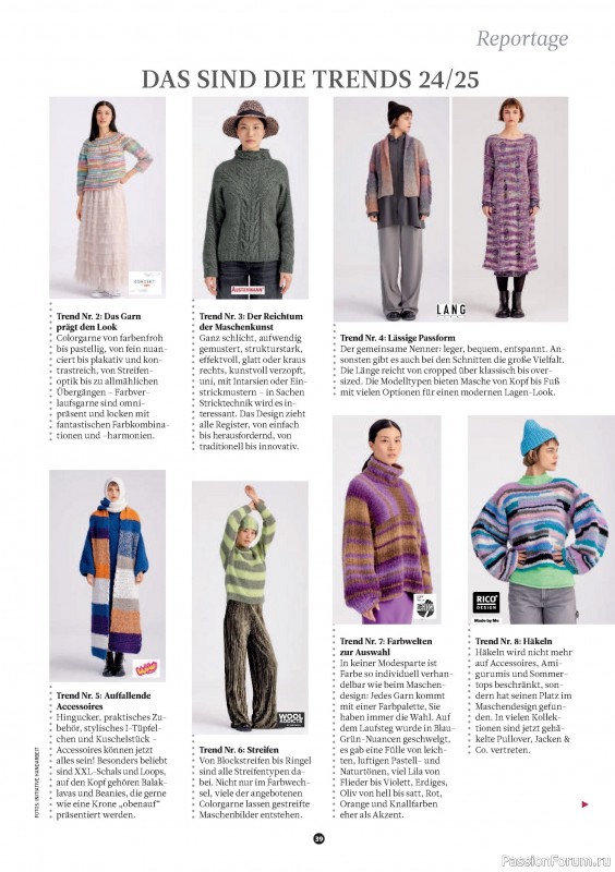 Вязаные проекты спицами в журнале «The Knitter German №71 2024»
