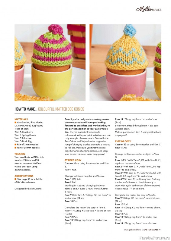 Коллекция проектов для рукодельниц в журнале «Mollie Makes Crafting for Easter 2025»