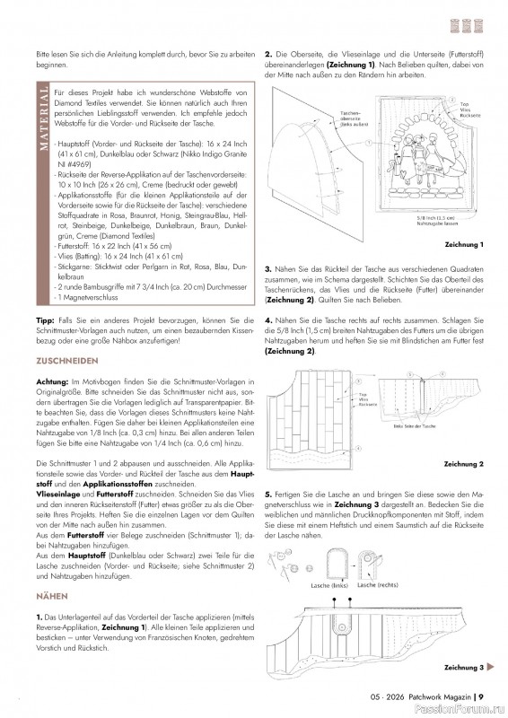 Коллекция проектов для рукодельниц в журнале &laquo;Patchwork das Magazin №5 2026&raquo;