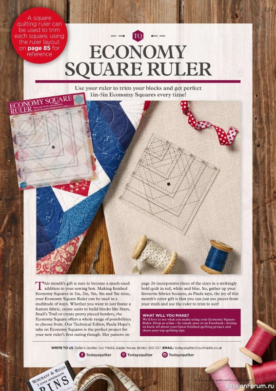 Коллекция проектов для рукодельниц в журнале «Todays Quilter №126 2025»