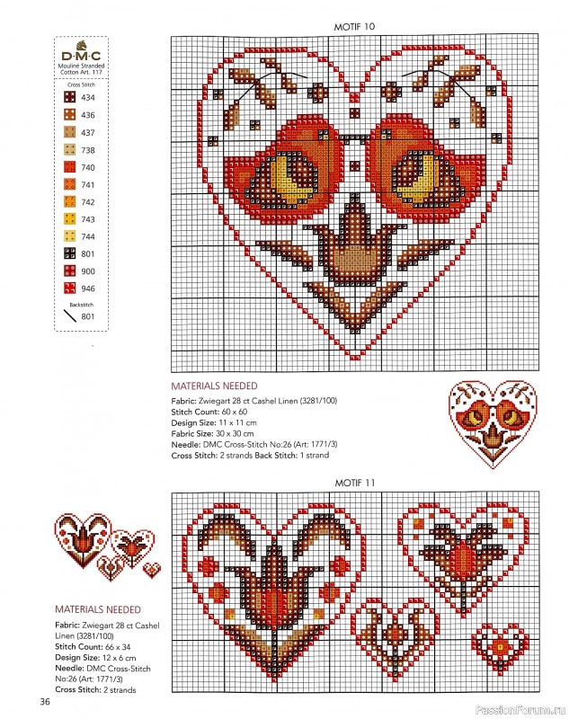 Коллекция вышивки в книге &laquo;Floral Folk Art in Cross Stitch&raquo;