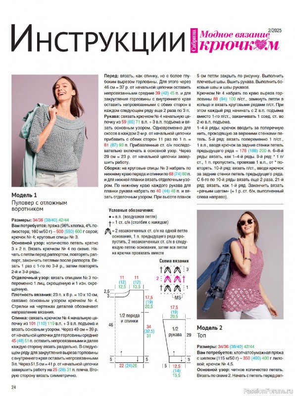 Вязаные модели в журнале &laquo;Сабрина. Вязание крючком №2 2025&raquo;