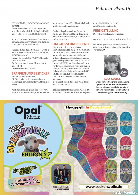 Вязаные проекты спицами в журнале «The Knitter №79 2025 Germany»