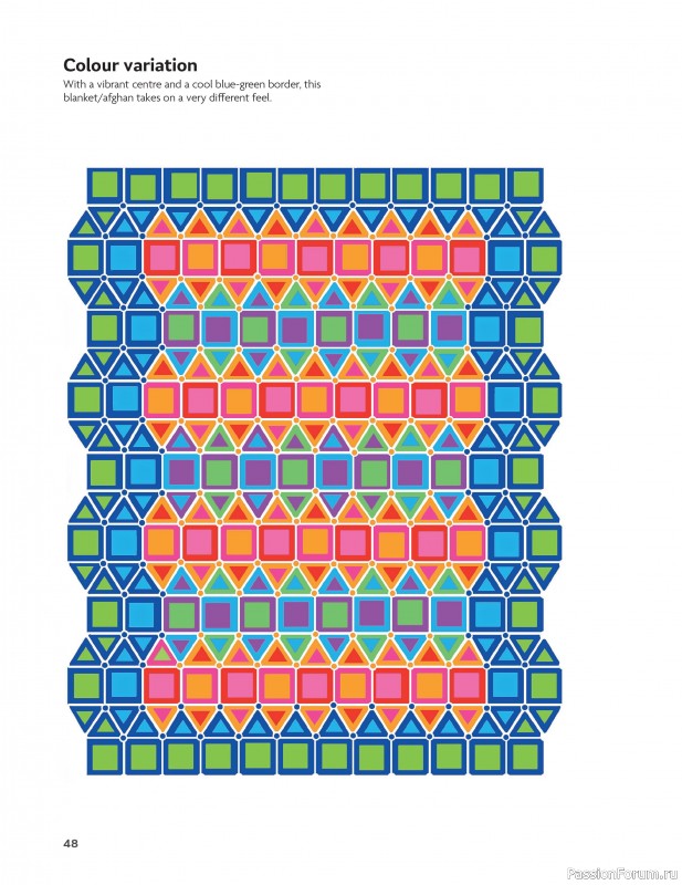 Вязаные проекты в книге «Block-by-Block Blankets and Afghans».