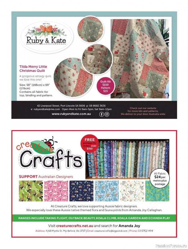 Коллекция проектов для рукодельниц в журнале «Quilters Companion №136 2025»