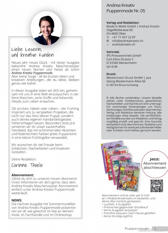 Вязаные модели для детей в журнале &laquo;Andrea Kreativ №5 2025&raquo;