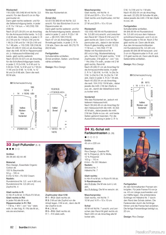 Вязаные модели в журнале «Burda Stricken №1 2025»