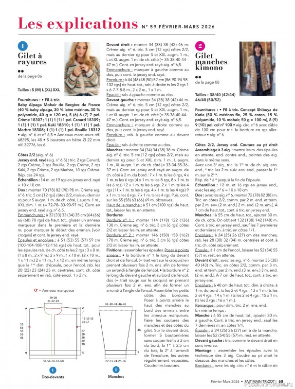 Вязаные модели в журнале &laquo;Fait Main Tricot №59 2026&raquo;