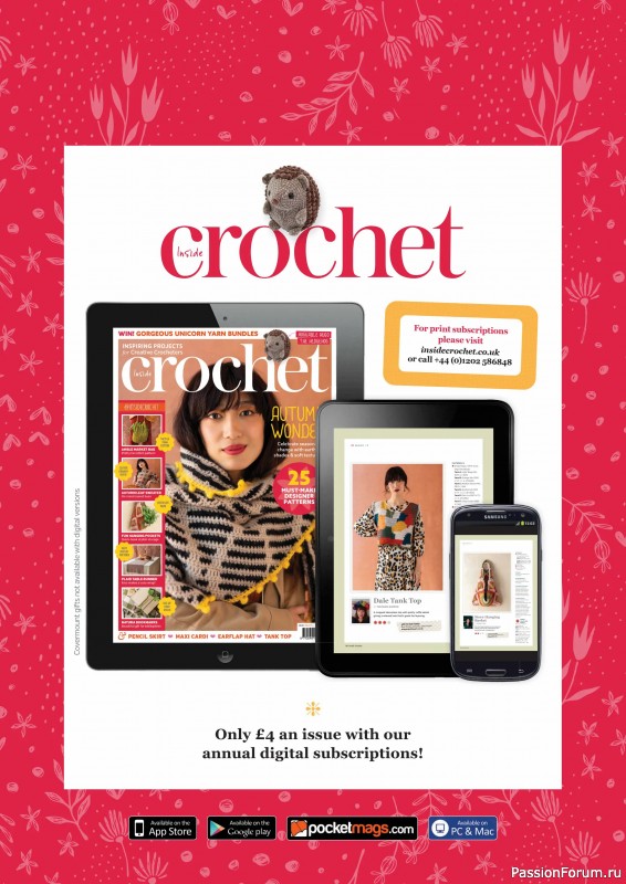 Вязаные проекты крючком в журнале «Inside Crochet №182 2025»
