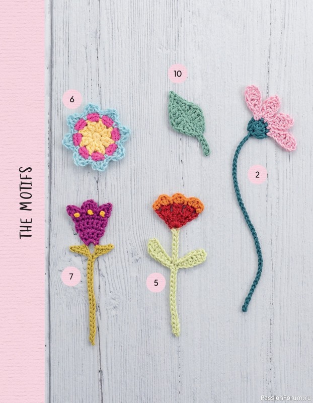 Bязаные проекты в журнале «100 crochet: flowers, plants and petals»