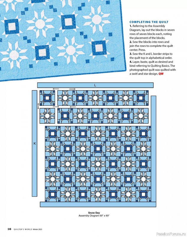 Коллекция проектов для рукодельниц в журнале «Quilter's World - Winter 2025»