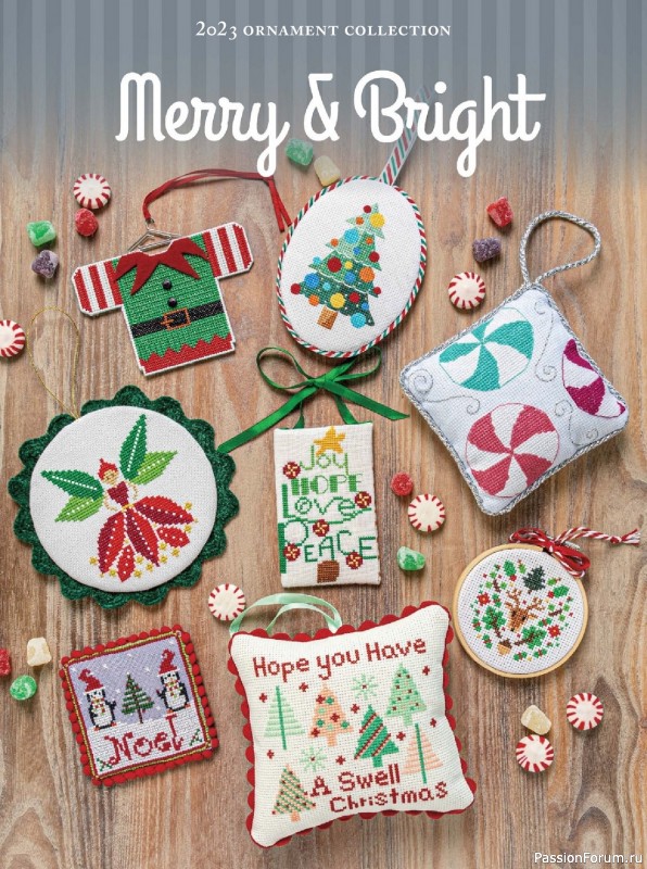 Коллекция вышивки в журнале «Just CrossStitch - Christmas Ornaments 2023»