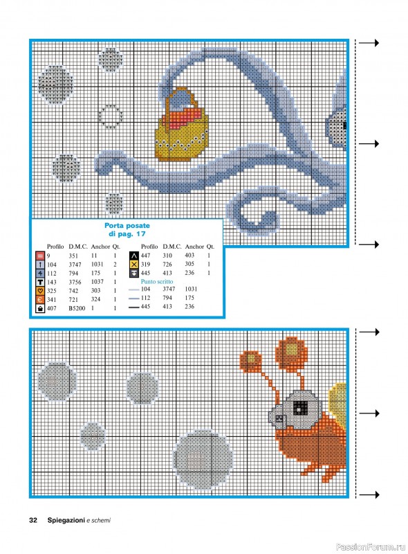 Коллекция вышивки в журнале &laquo;Profilo Punto Croce Bebe №1 2026&raquo;