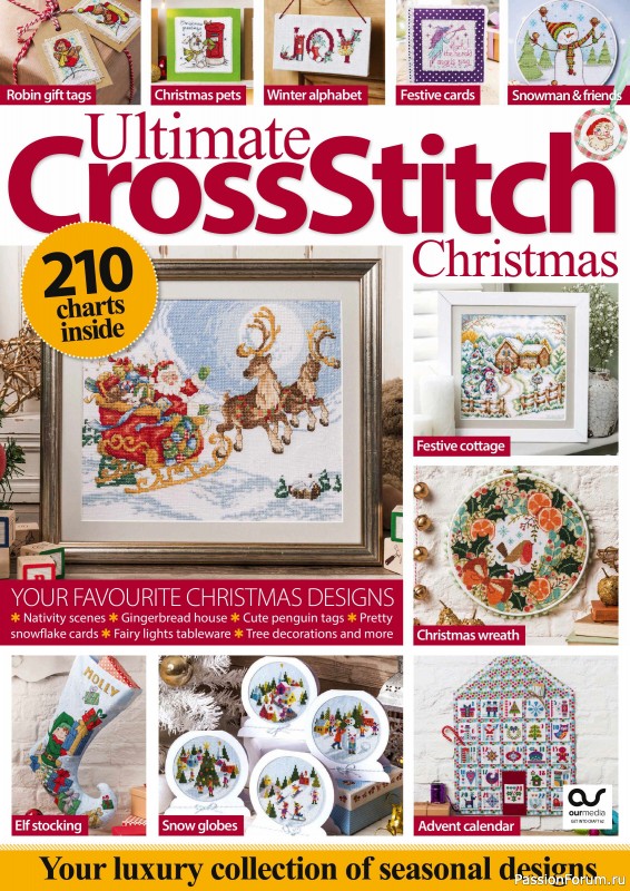 Коллекция вышивки в журнале «Ultimate CrossStitch - Christmas 2025»