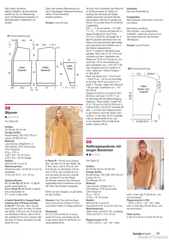 Вязаные модели в журнале «Burda Stricken №1 2023»