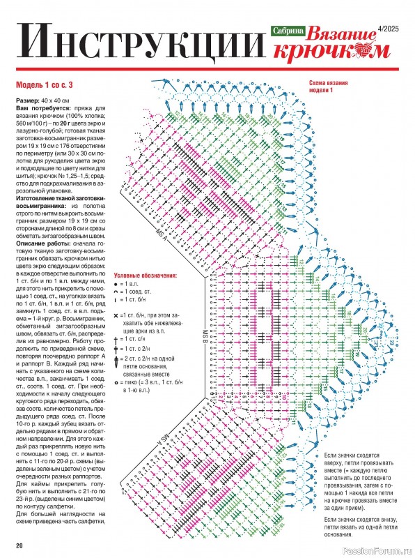 Вязаные модели в журнале «Сабрина. Вязание крючком №4 2025»