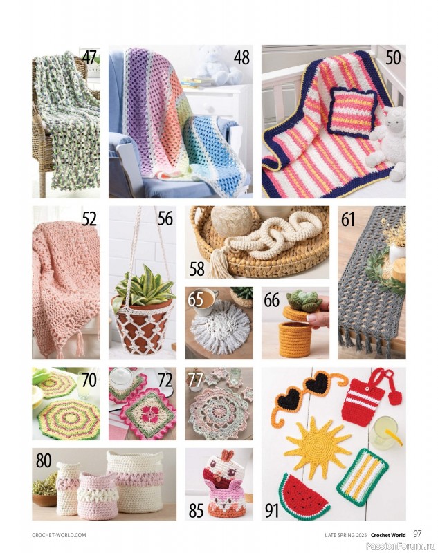 Вязаные проекты крючком в журнале «Crochet World - Late Spring 2025»