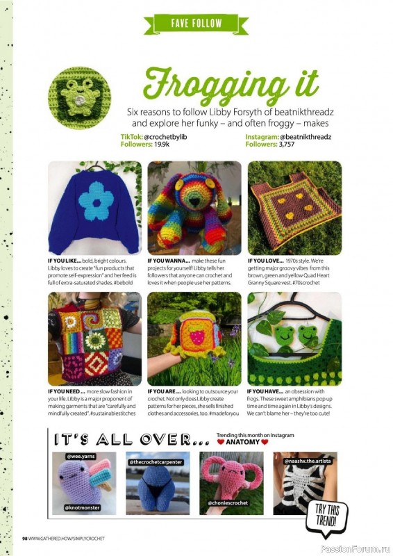 Вязаные проекты крючком в журнале «Simply Crochet №122 2022»