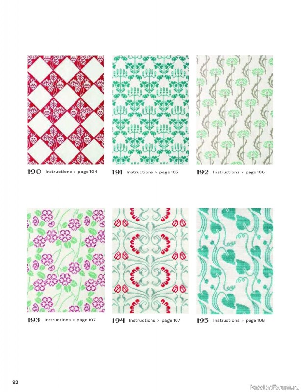 Вязаные проекты в книге &laquo;200 Japanese Cross Stitch Designs&raquo;.