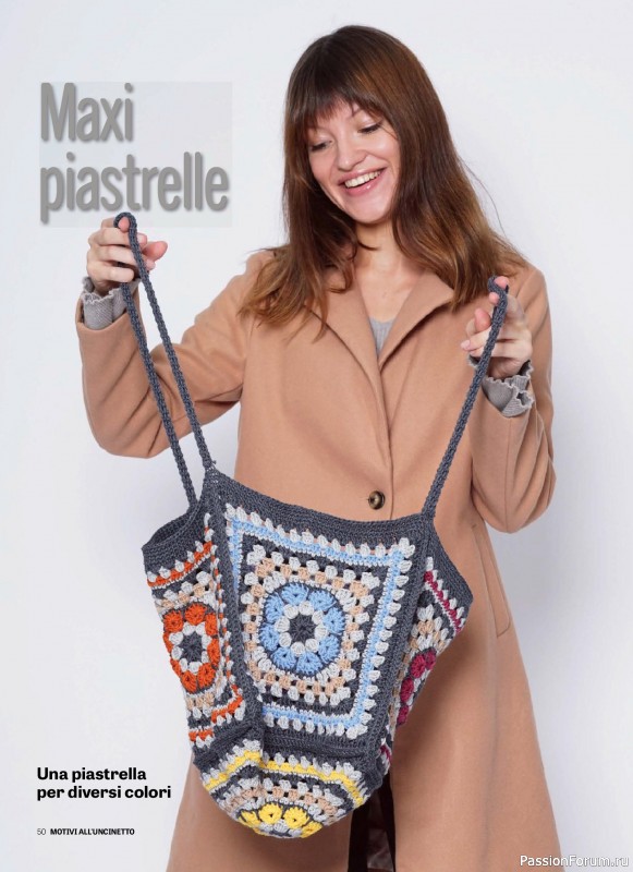 Вязаные проекты в журнале «Motivi all'Uncinetto Borse - Dicembre 2025-Gennnaio 2026»