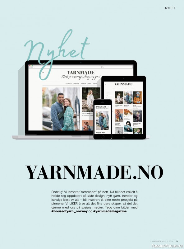 Вязаные проекты в журнале «Yarnmade №2 2019 Autumn & Winter Collection».