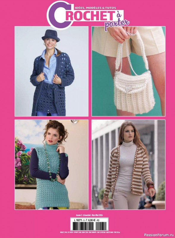 Вязаные проекты крючком в журнале «Crochet a porter - Fevrier/Avril 2026»