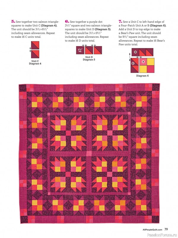 Коллекция проектов для рукодельниц в журнале «American Patchwork & Quilting №196 2025»