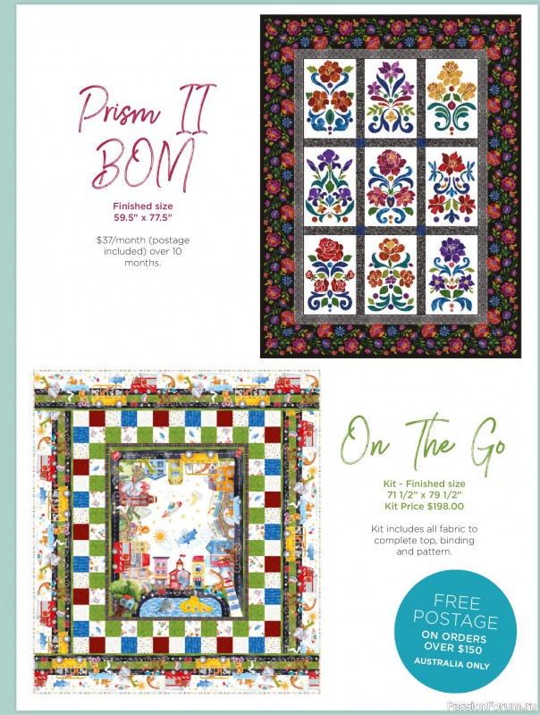 Коллекция проектов для рукодельниц в журнале «Australian Homespun №228 2025»