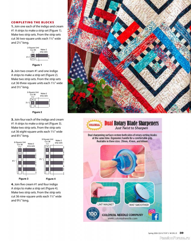 Коллекция проектов для рукодельниц в журнале «Quilter's World - Spring 2026»