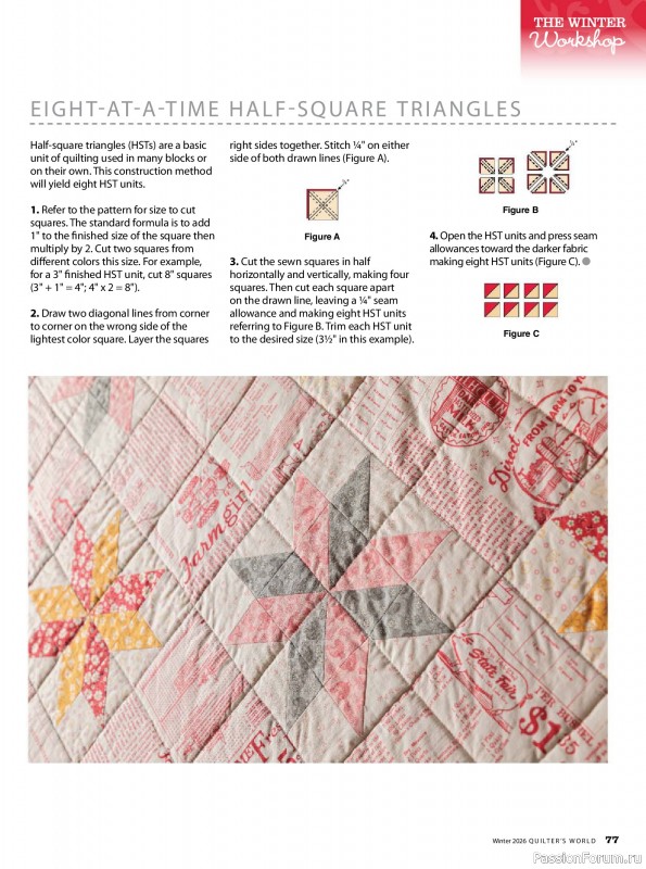 Коллекция проектов для рукодельниц в журнале «Quilter's World - Winter 2026»