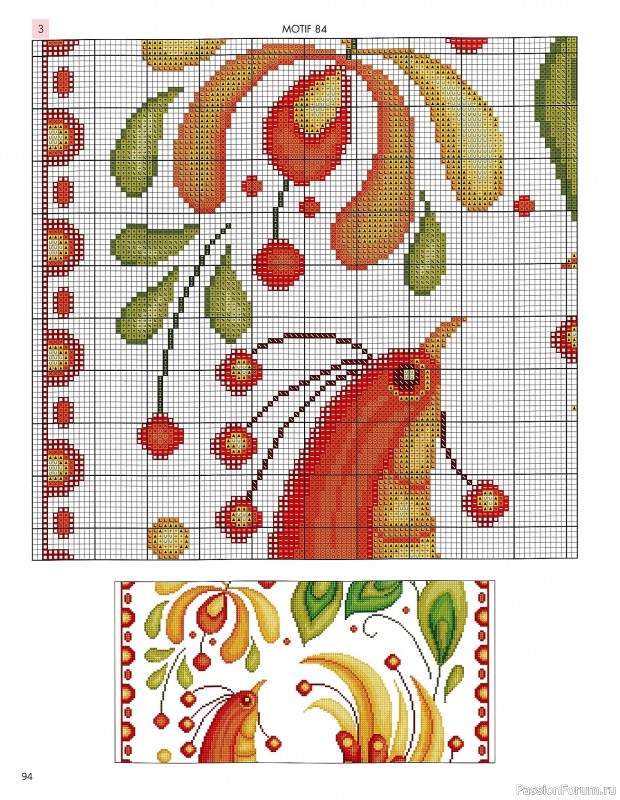 Коллекция вышивки в книге &laquo;Floral Folk Art in Cross Stitch&raquo;
