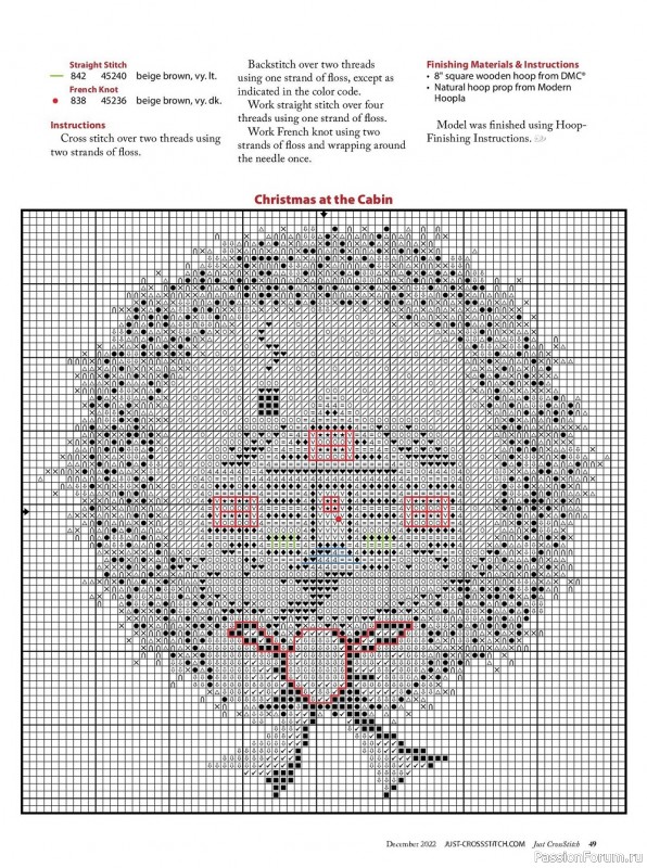 Коллекция вышивки в журнале «Just CrossStitch - December 2022»