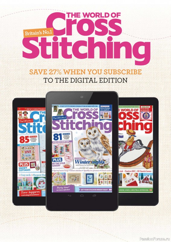 Коллекция вышивки в журнале &laquo;The World of Cross Stitching №368 2025&raquo;
