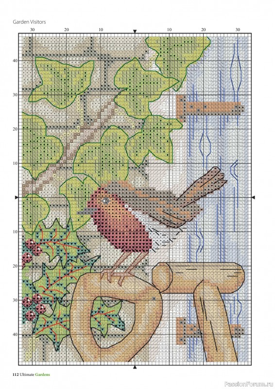 Коллекция вышивки в журнале «Ultimate Cross Stitch Gardens 2026»