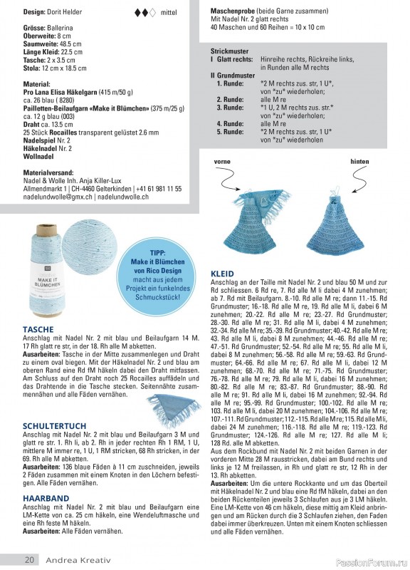 Вязаные модели для детей в журнале &laquo;Andrea Kreativ №6 2025&raquo;