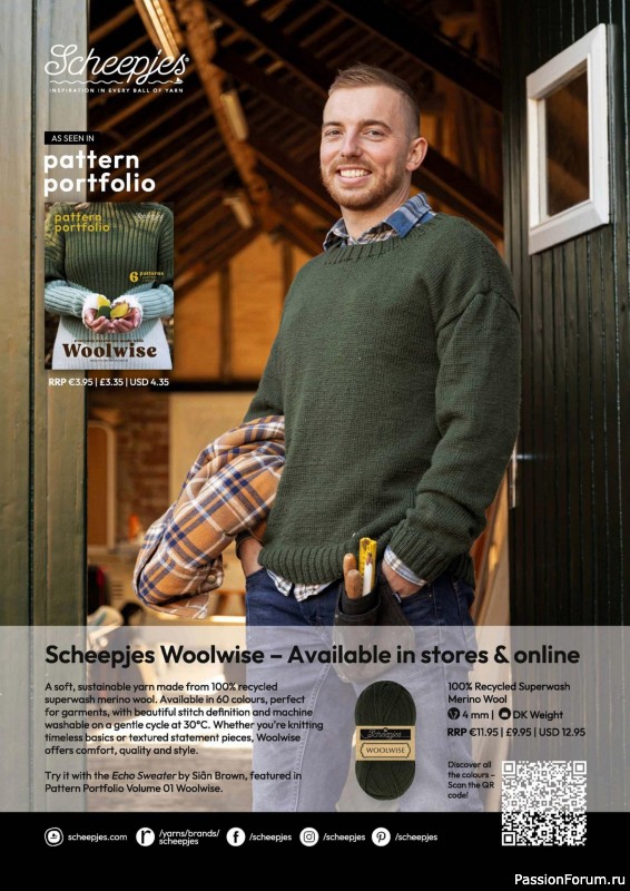 Вязаные проекты крючком в журнале «Simply Knitting №268 2025»