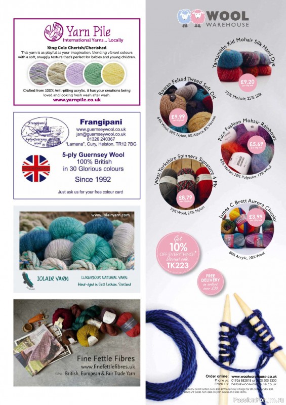 Вязаные проекты спицами в журнале &laquo;The Knitter №223 2025&raquo;