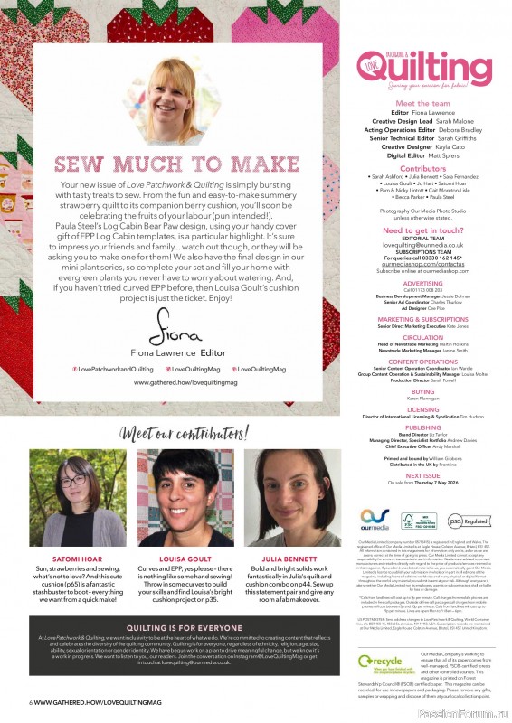 Коллекция проектов для рукодельниц в журнале &laquo;Love Patchwork & Quilting №162 2026&raquo;