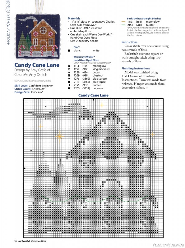 Коллекция вышивки в журнале «Just CrossStitch - Christmas 2026»