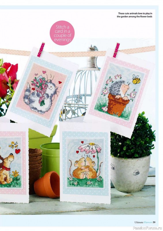 Коллекция вышивки в журнале «Ultimate CrossStitch Flowers - 2025»