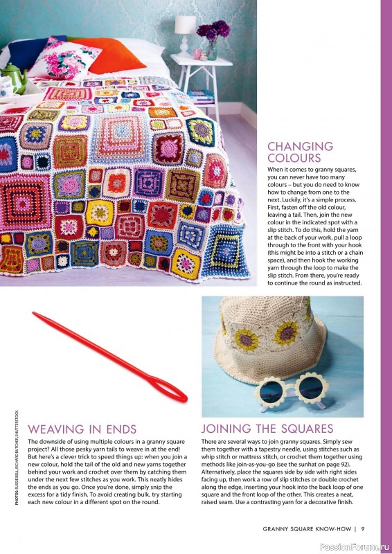 Вязаные проекты крючком в журнале «Crochet Granny Squares - 1st Edition 2025»