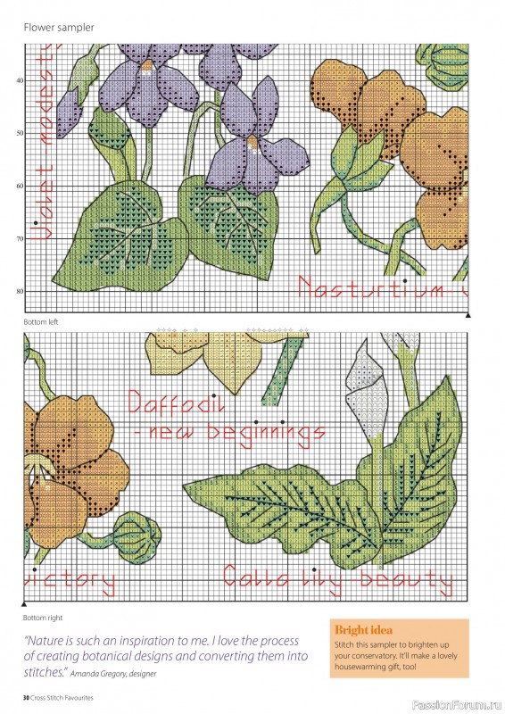 Коллекция вышивки в журнале «Cross Stitch Favourites - Flowers 2026»