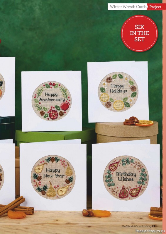 Коллекция вышивки в журнале «The World of Cross Stitching №365 2025»