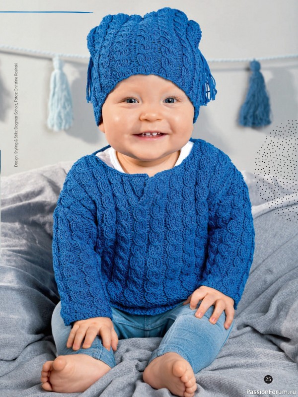 Вязаные модели для детей в журнале «Baby Maschenmode Sonderheft BM 011 2025»